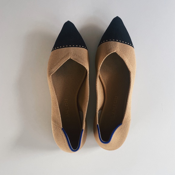 Rothy's Shoes Rothys The Point Camel Captoe Ballet Flats Like New